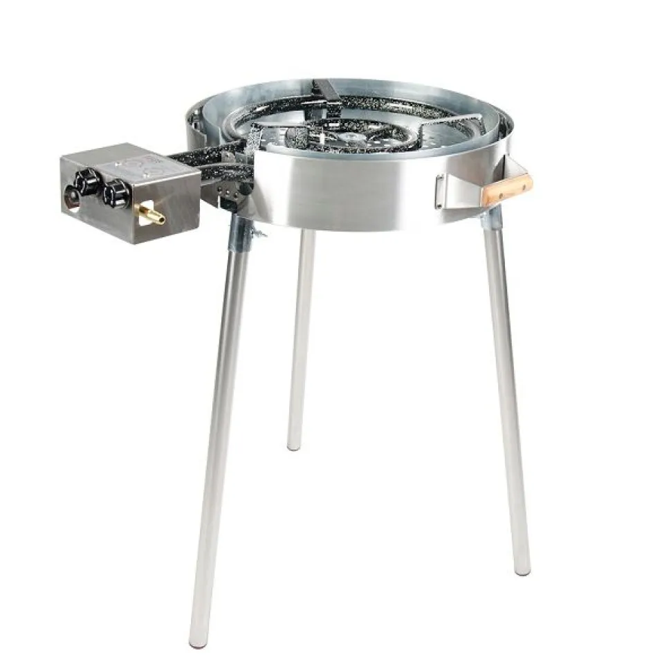 Wokkisetti GrillSymbol PRO-545 inox Ø54 cm kaasupoltin säädinletkusetti