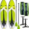 2x SUP-lautasetti Deep Sea Pro ilmatäytteinen 300 cm 15 PSI limenvihreä