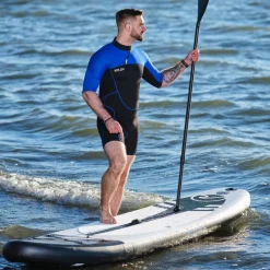 2x SUP-lautasetti Deep Sea XXL ilmatäytteinen 330 cm 15 PSI musta/valkoinen
