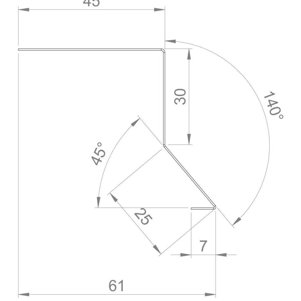 Ylävesipelti Keraplast Pural 45x50mm, 3.0m, musta